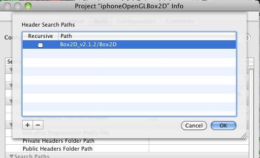 iPhone Box2D project settings header